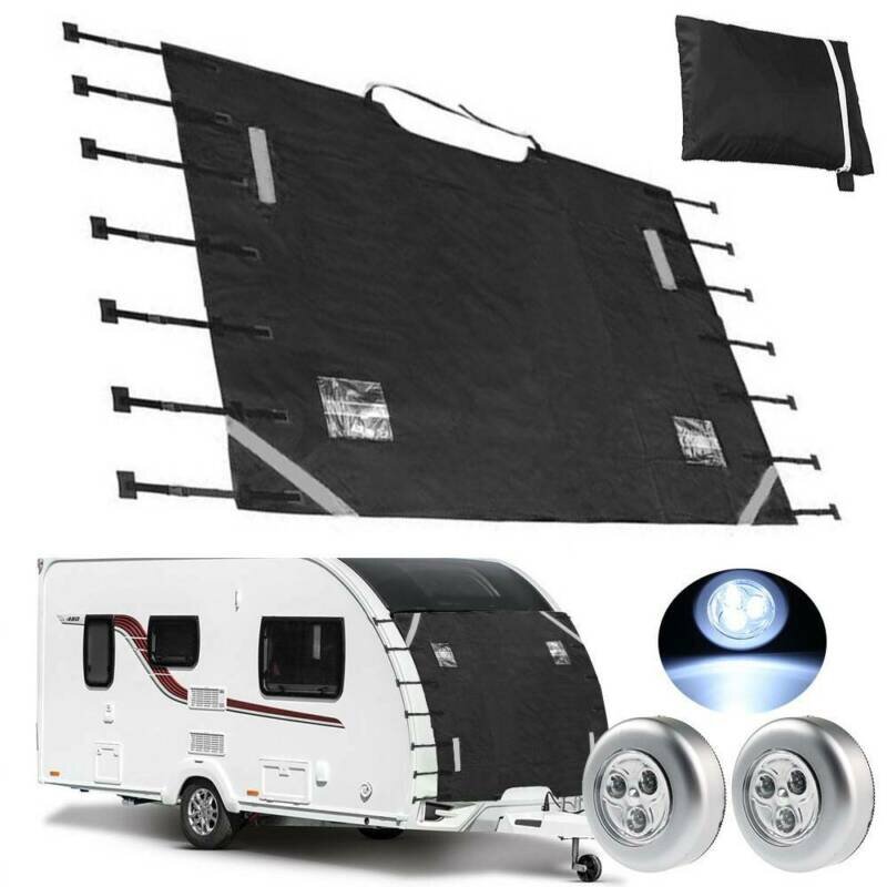 Universal Caravan Front Towing Cover Protector LED Light Shield Guard Durable